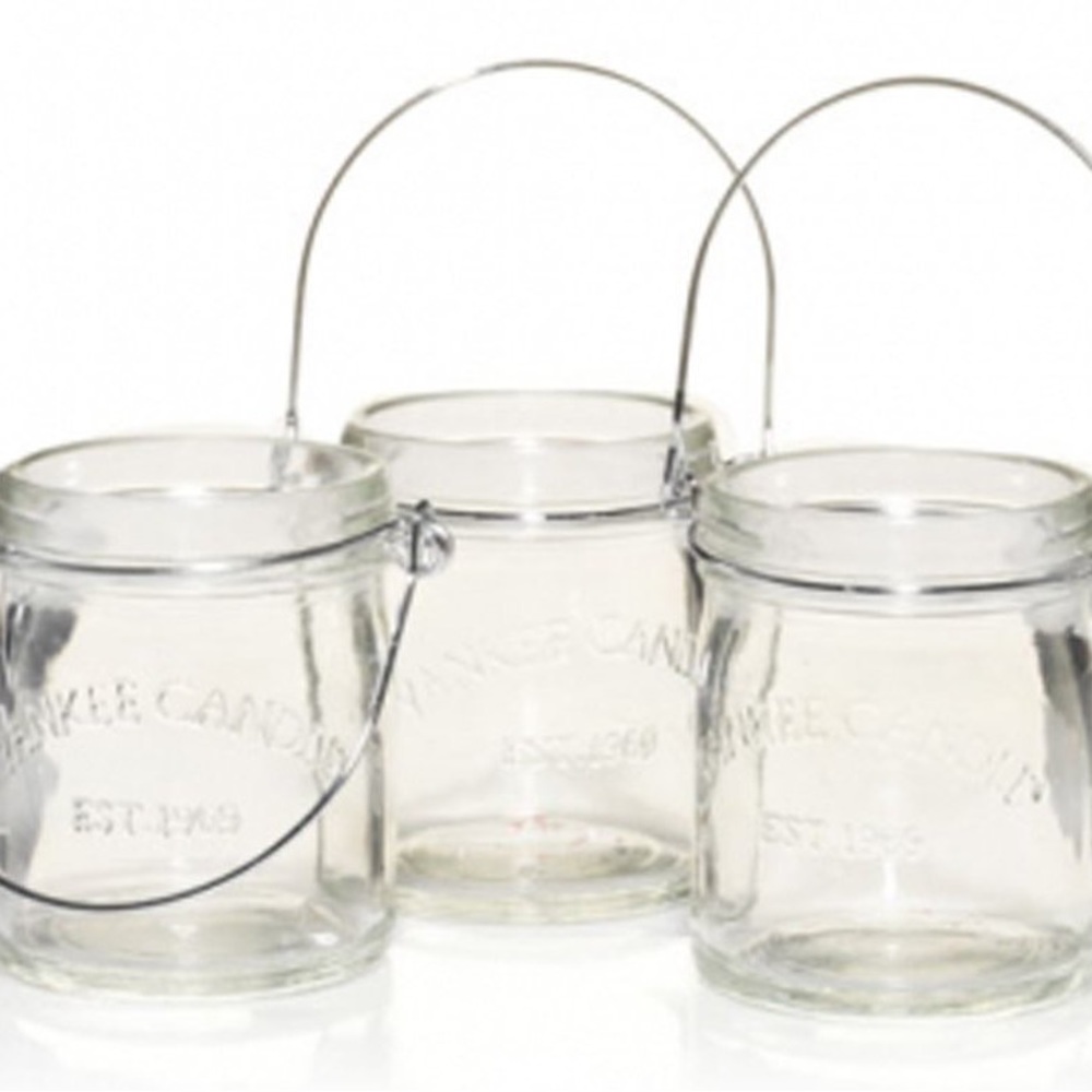 NIB Yankee Candle Mini Canning Jar (Set Of 3) Tea Light Candle Holder NEW